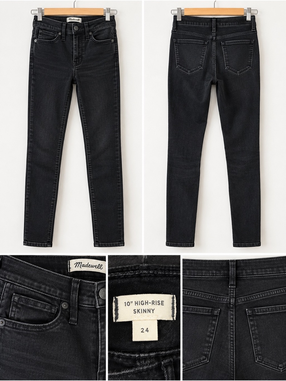 Madewell High-Rise Skinny Jeans in Washed Black